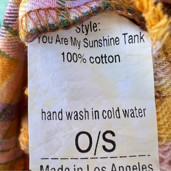 JADED GYPSY YOU ARE MY SUNSHINE MIXED MEDIA LONGLINE TUNIC TANK OS NWT - Picture 6 of 9